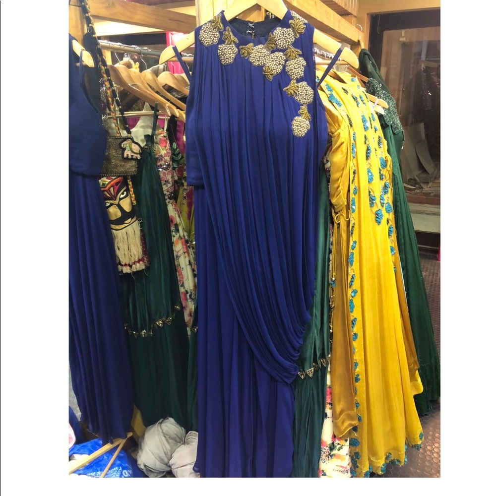 Indian dhoti and palazzo outfit